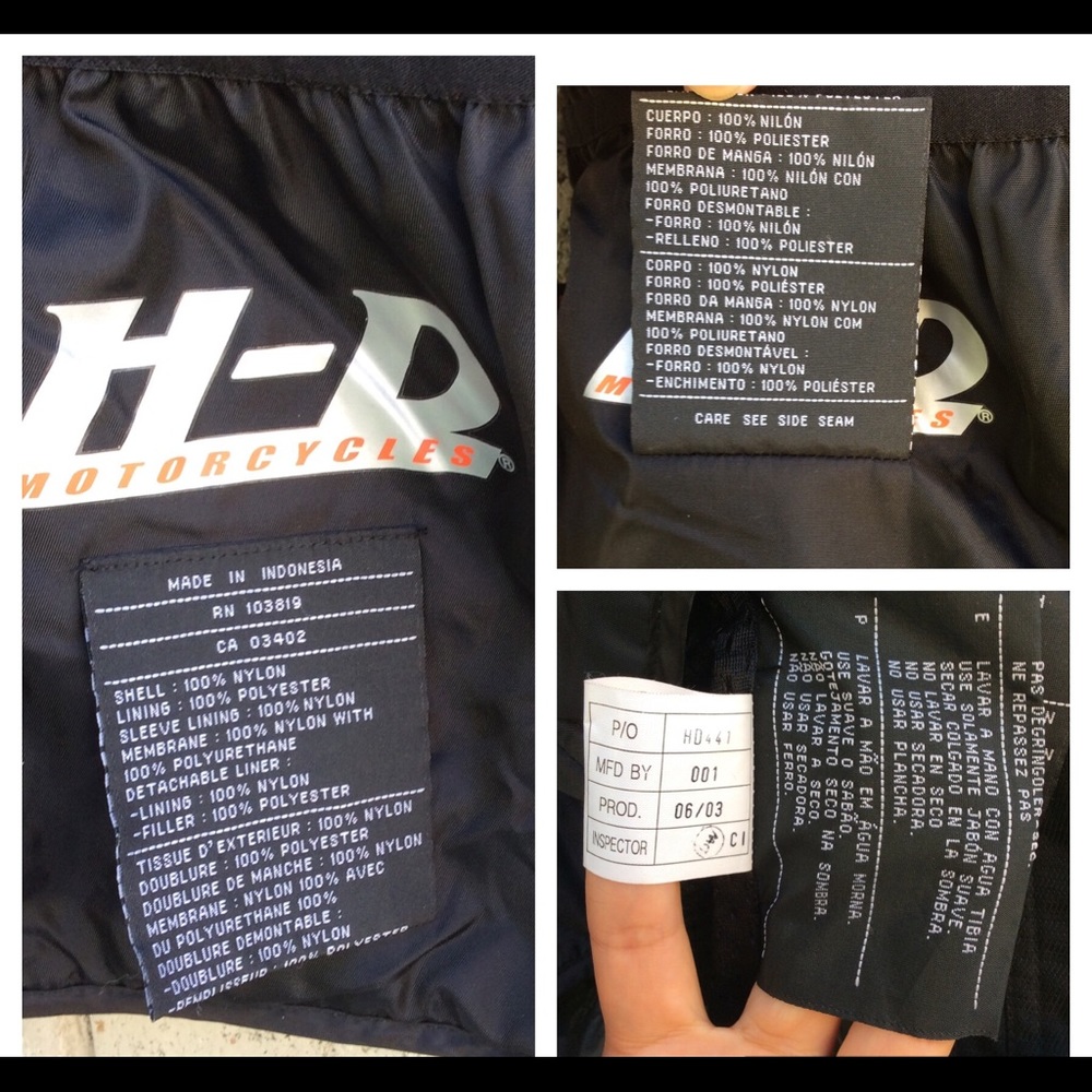 Harley Davidson Motorcycle Jacket Padded - Picture 7 of 8